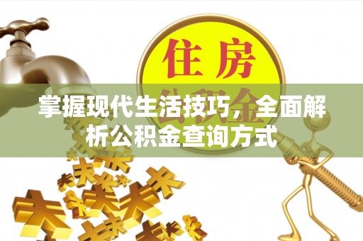 站前掌握现代生活技巧，全面解析公积金查询方式