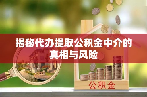 站前揭秘代办提取公积金中介的真相与风险